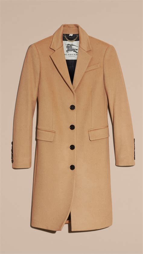 burberry tailored wool & camel blend coat|Burberry wool coat outlet.